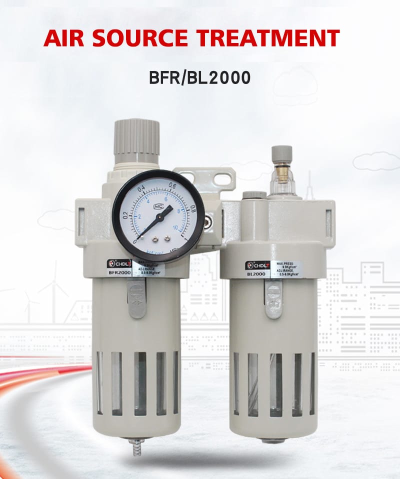 นิวเมติก Frl หน่วยความดันอากาศกรองตัวควบคุม Lubricator Air Source Treatment Unit (1)