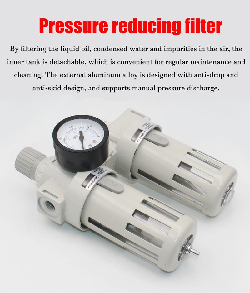 Pneumatyske Frl-ienheid Luchtdrukfilterregulator Lubricator Luchtboarnebehannelingienheid (2)