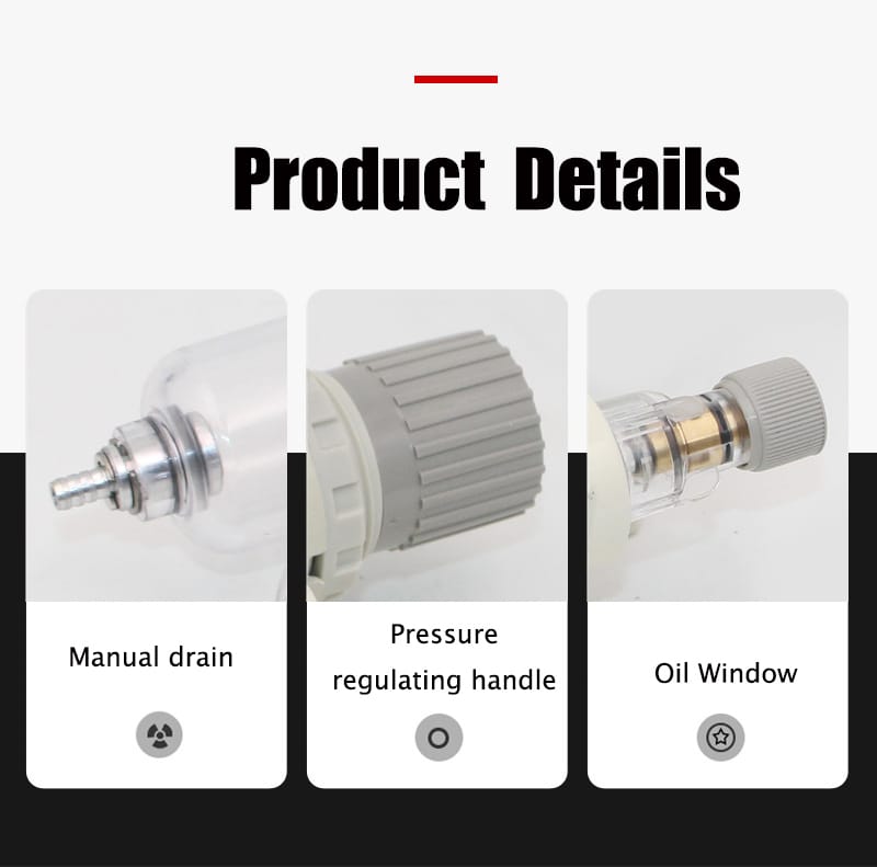 Pneumatic Frl Unit Air Pressure Filter Regulator Lubricator Air Source Treatment Unit (3)