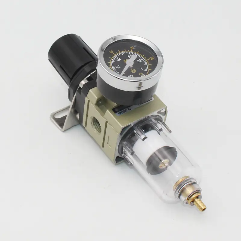 Automatic Moisture Trap Pressure Gauge Compressor Pneumatic Air Regulator Filter Aw2000-02