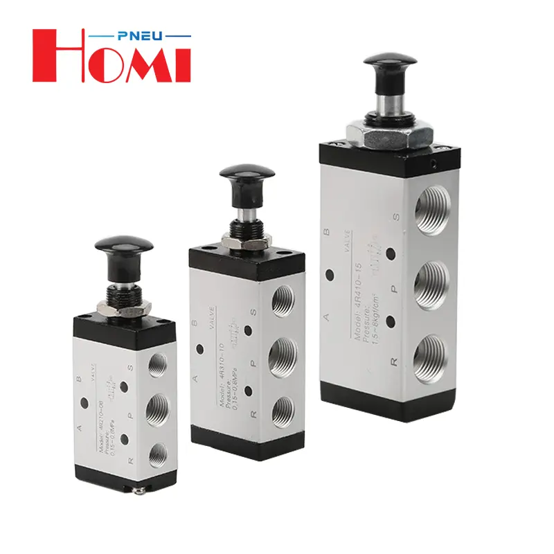 Two-Position Five-Way Pneumatic Hand Control Valve 3R210-08 Push Pull Valve