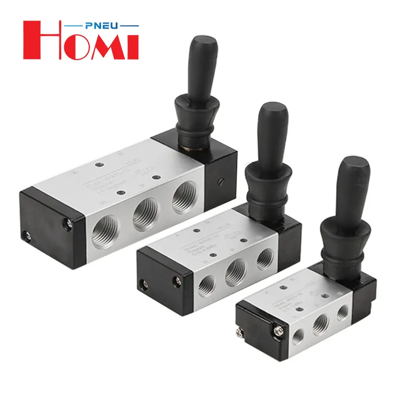 4H210-08 4H310-10 4H410-15 5/2 Way Hand Valve Manual Control Pneumatic Valves