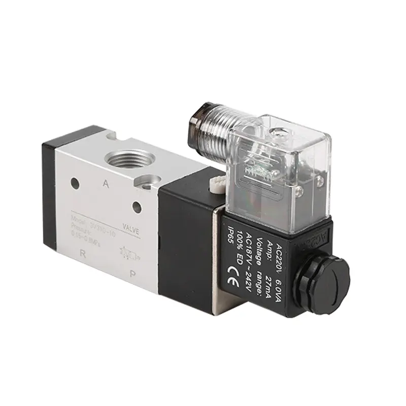 3V110-06 3V210-08 3V310-10 3V410-15 2 Positions 3ports Mechanical Valve Air Solenoid Valves