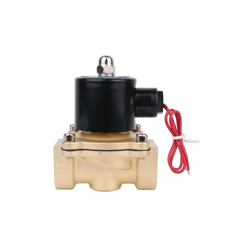 2w Series 220v 24v 12 Volt 2w160-15 Brass Normally Open Close 2 Way Pneumatic Water Solenoid Valve