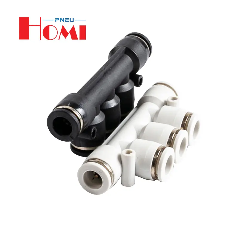 Quick Coupling PK Five-Way Through Pneumatic Fitting Air Connector Factory Whole Sale Price
